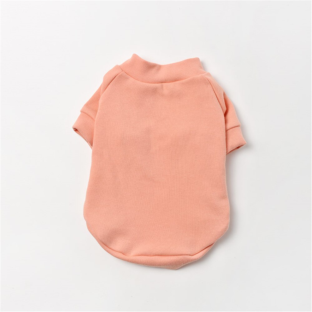 Pet Cat Clothes Simple Solid Color Warm Cat Vest Soft Pure Cotton Cat Shirt Suitable For Small Cat Coat