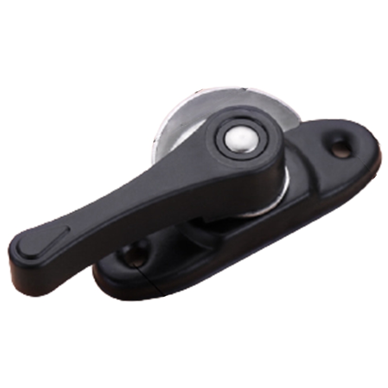 Serrure de sécurité pour porte coulissante et fenêtre, serrure à deux voies de Type croissant: Black