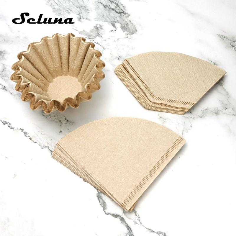 Hand Drip Coffee Filter Paper V60 pour over Brewers Filter 101/102 Cone Filters V01/V02 Mocha Pot Cold Brew Barista Filter Paper