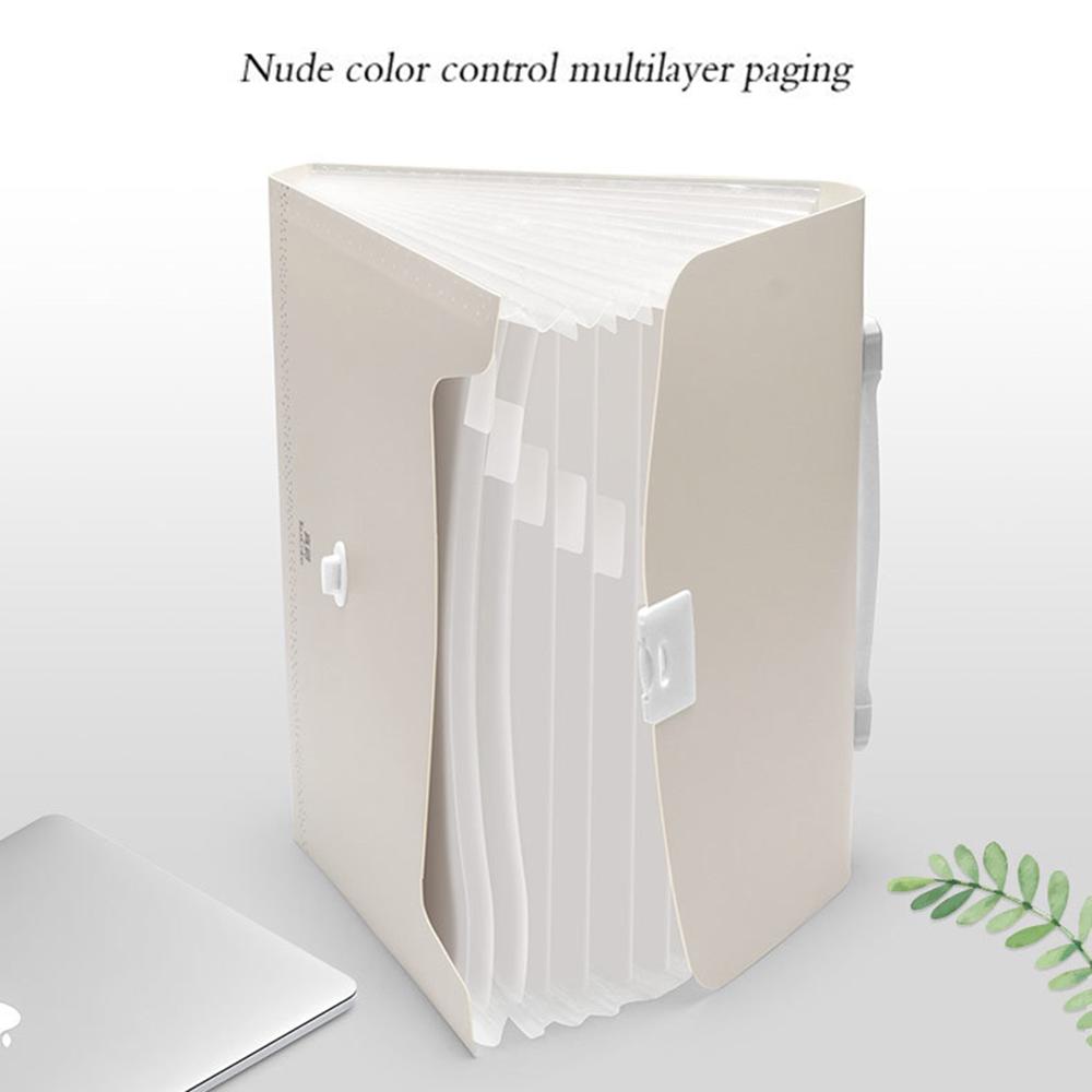 13 Grids Office Document Folder A4 size Paper File Storege Folder Organ Box Bag Handheld Student Test paper Orangizer Bag