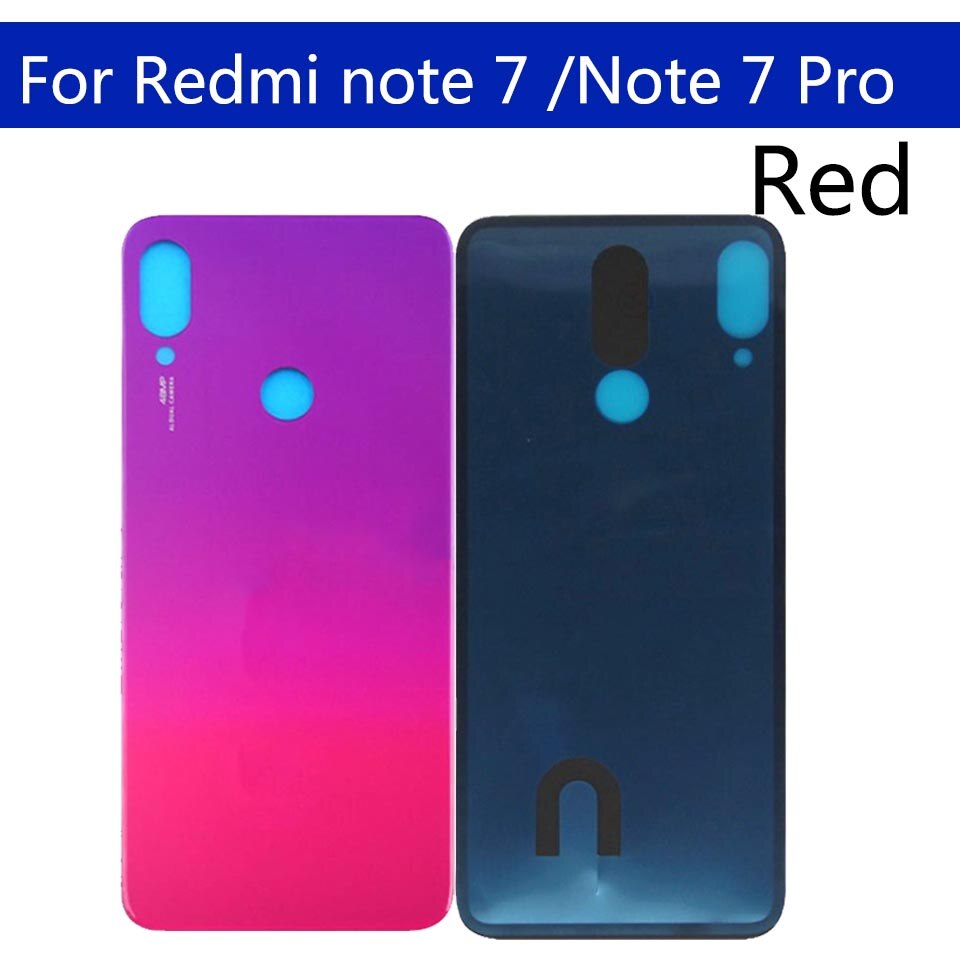 Para xiaomi redmi nnote 7 pro bateria de volta capa painel vidro porta traseira habitação caso substituição do escudo