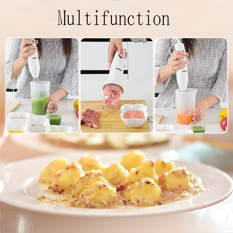 4- i -1 rostfritt stål nedsänkande mixer mixer grönsak köttkvarn 500ml chopper visp 800ml smoothie kopp