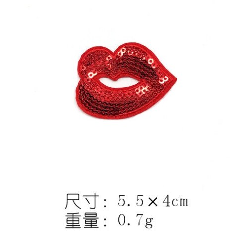 Diy grote regenboog lip mond patches applicatie naaien handgemaakte borduurpatch voor kleding geborduurde kleding decoratie: Lpbtggg 1