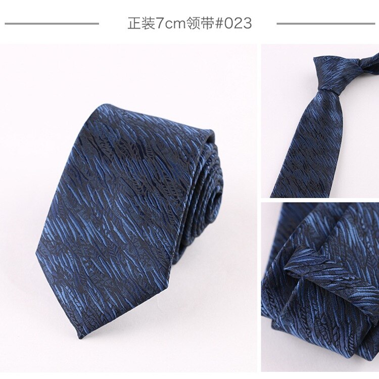 7cm slips kostym randig bankett slips brudgum man gentleman bröllopsklänning jacquard slips gravatas para homens: 023