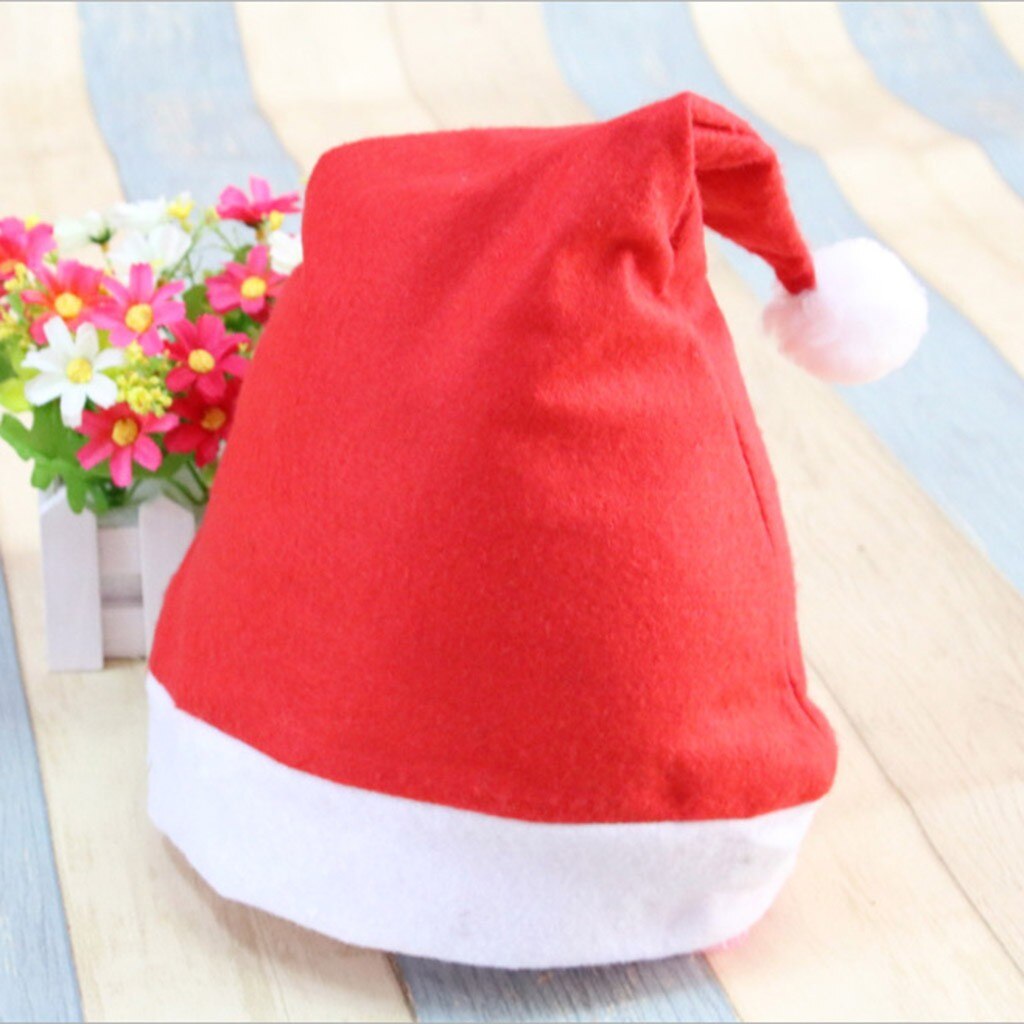 2Pcs Kinderen Kerst Red Riding Hood Santa Kerst Hoed Of Thuis Kerst Caps Voor Baby 'S Mooie Jurk up