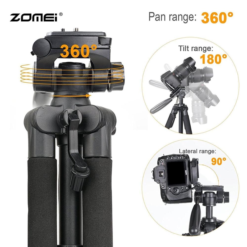 ZOMEI-trípode de cámara Q111 , portátil, de viaje, de aluminio, cabezal panorámico para cámara Digital SLR DSLR, tres colores