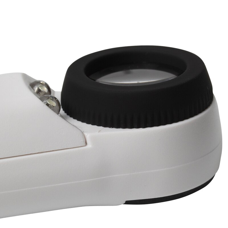 40X Handheld 2 LED Light Magnifier Reading Magnifying Glass Lens Jewelry Loupe