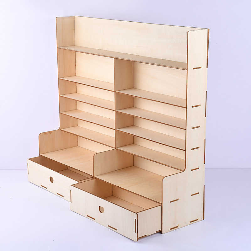 10 Layers Modular Master Paint Box Organizer Storage Tools Supplies Collapsible 75 Pots Wooden Paint Bottles Storage Rack Holder