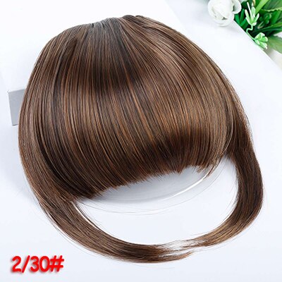 Aosi paryk pandehår clip in hair extensions front pæn pande pandehår i ét stykke lige hår med højtemperatur syntetisk fiber hår: #17