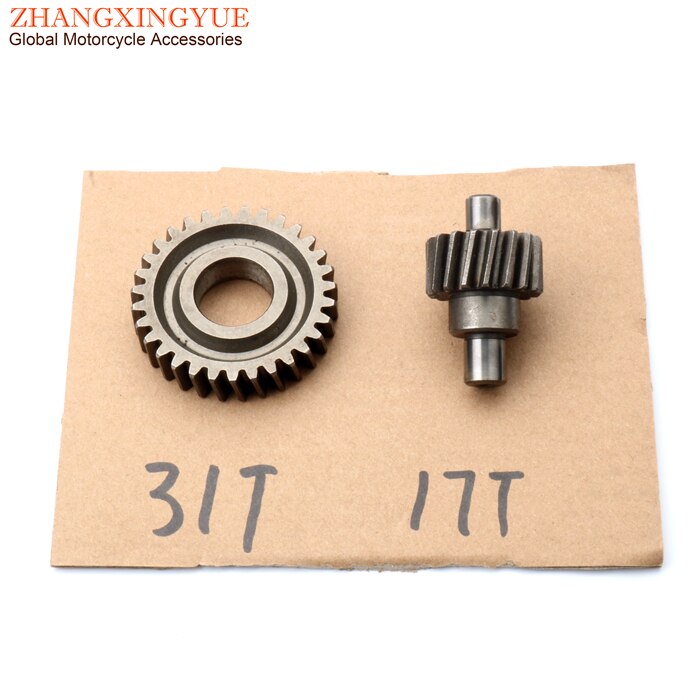 Scooter Final Drive Gear 31T/15T 17T 34T/13T 14T Voor Mbk booster 50 Flipper Forte Machg Nitro Ovetto Sorriso Stunt 50cc 2T
