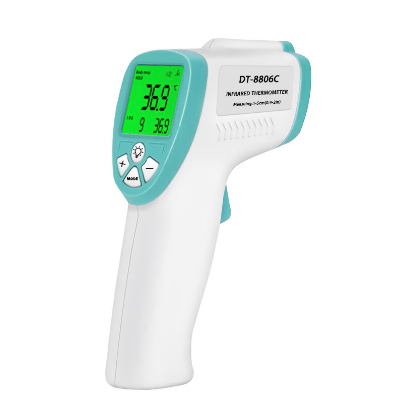 Forehead Thermometer Touchless for Baby Kids and Adults with Fever Alarm 50 Group Data Memory Backlight LCD Display: Green 88x42x175mm