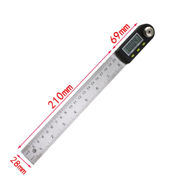 Digital Angle Ruler Finder Meter Protractor Inclinometer Goniometer Electronic Angle Gauge Stainless Steel