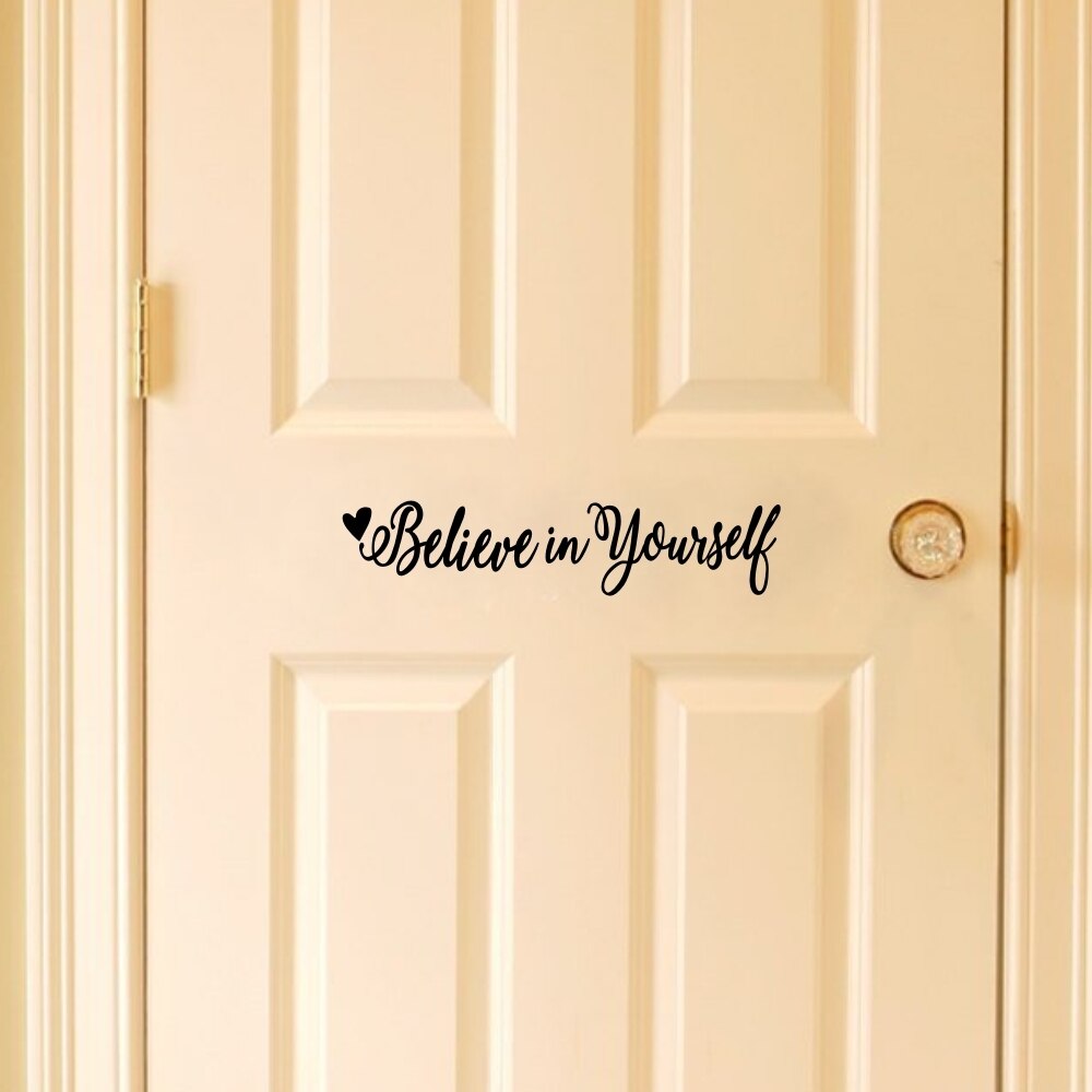 Motivational Quote Vinyl Lettering Believe in yourself Wall Decal Home Decoration Sticker Art Decor