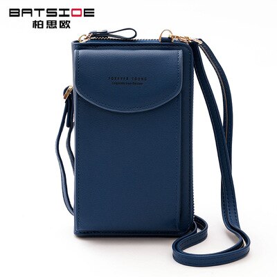 Foreveryoung Summer Large-capacity Large Mobile Phone Bag Small Fresh Messenger Multifunctional Ladies Wallet Single Shoulder: Deep Blue