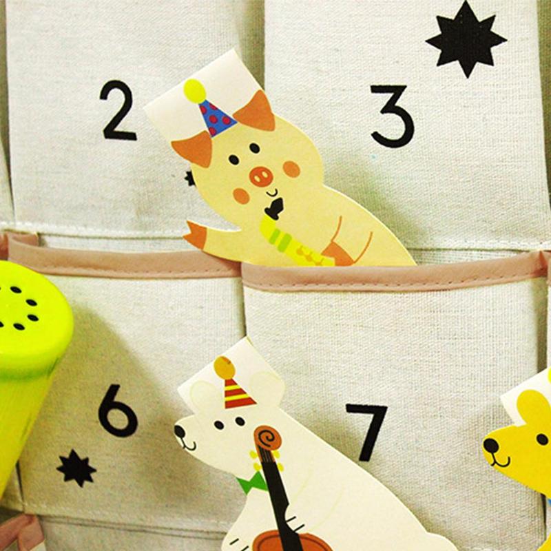 spot canvas hanging children's room 24 pockets debris sorting bag wall hanging storage bag key hanging bag