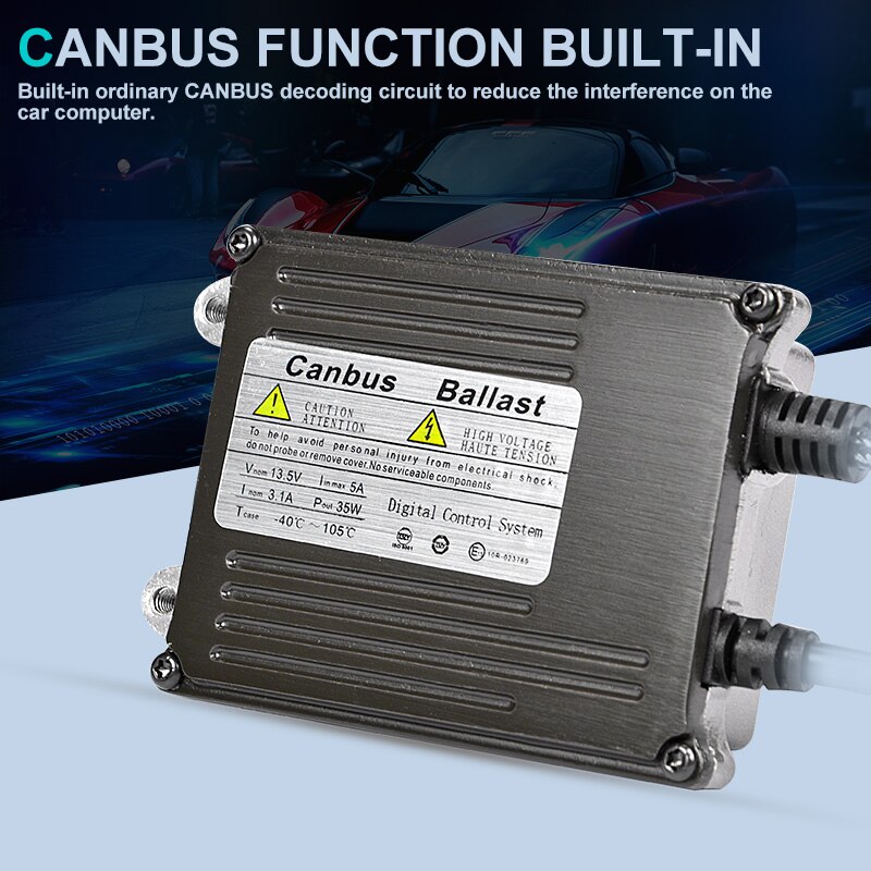 RACBOX 35 W Fast Bright Slim HID Xenon Ballast D1S D2S D3S D4S Canbus Ontsteking Blok 12 V Voor Retrofit auto Koplamp D2R D4R D1R