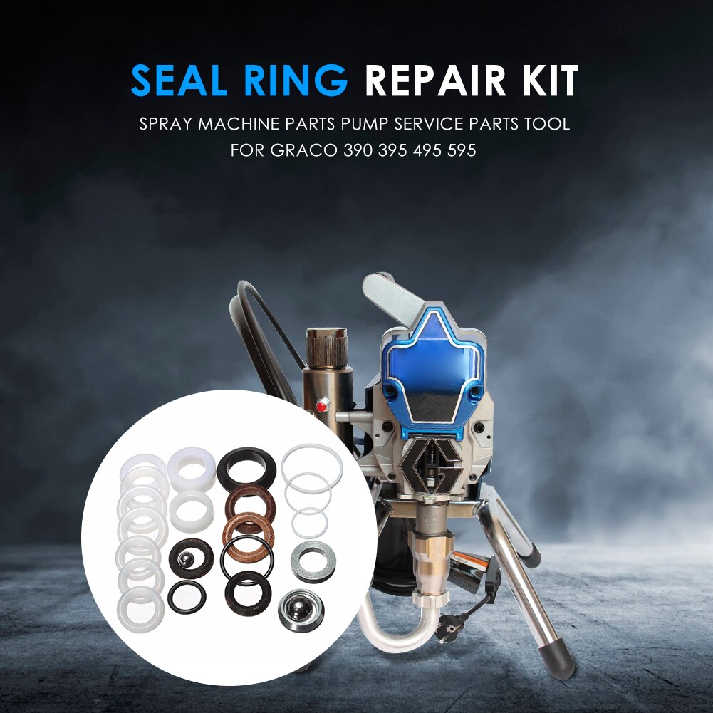 23pcs/set Airless Spray Seal Repair Kit Seal Assortment Easily Installation Sealing Gasket Washer Personal Car Elements