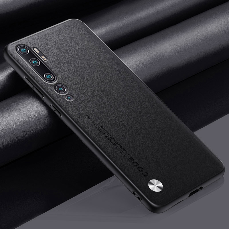 Ylellinen pu-nahkakotelo xiaomi mi note 10 pro note 10 -puhelimelle, mattapintainen silikonisuojus xiaomi mi  cc9 pro -puhelimelle: Kangas / Musta