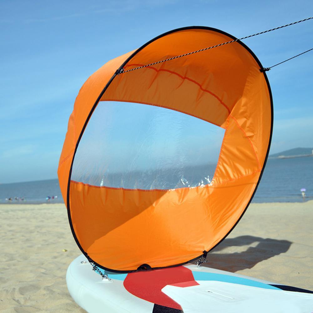 Wind Sail with Clear Window Perfect Protection Foldable Ultralight Summer Surfing Downwind Sail for Kayaking