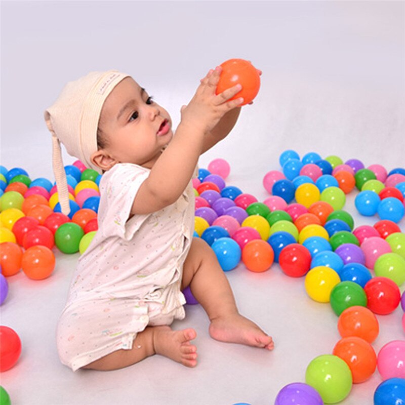 100 Pcs Ocean Ball Beach Balls Mixed Color Kids Ball Pit Balls Swimming Pool PE Environmental Protection Non-Toxic Parent child