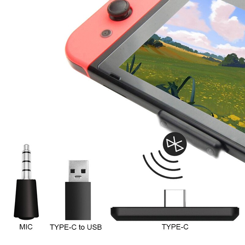 Converter Voor Schakelaar Bluetooth Adapter Audio Receiver Voor PS4/Pc Draadloze Headset Zender Voor Nintendo Switch PS4