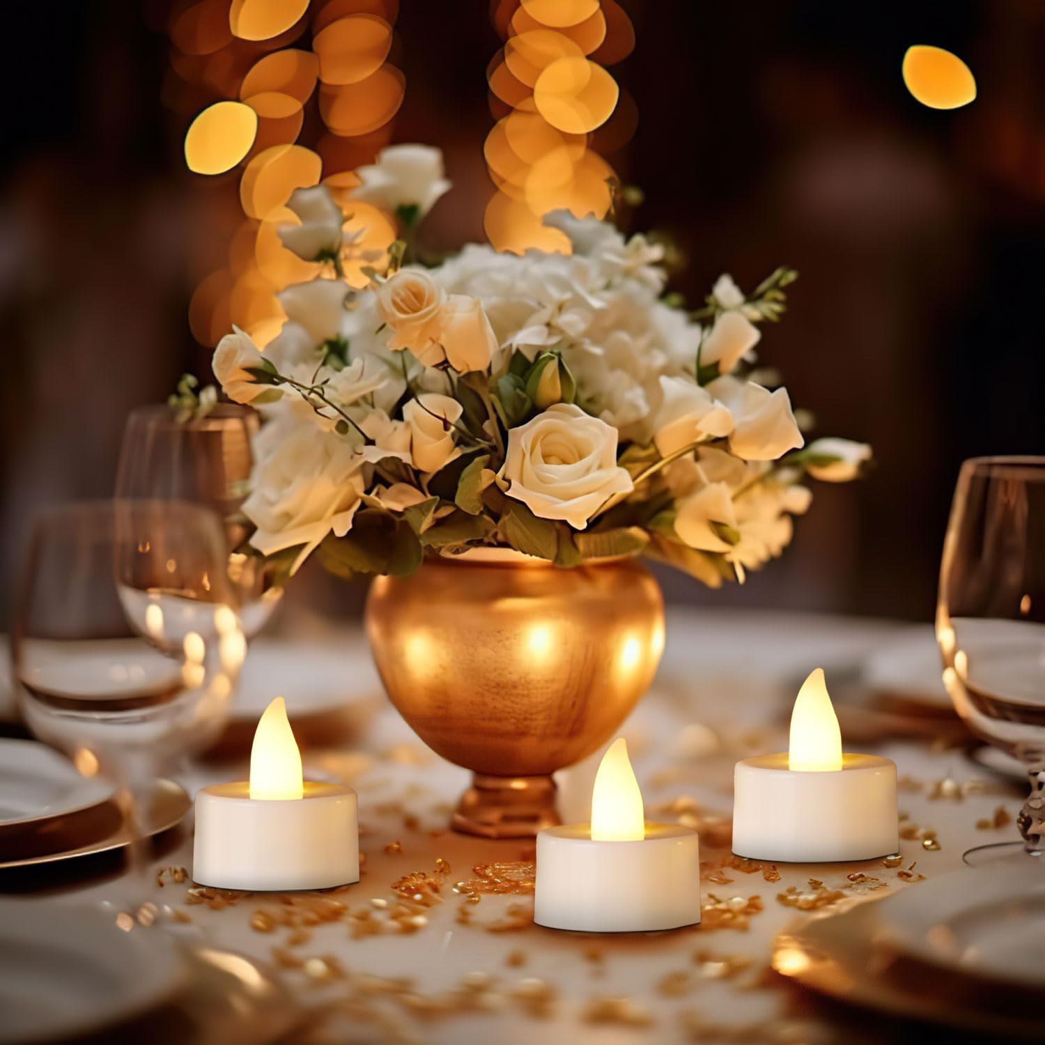 6-96 Uds vela LED sin llama deseos creativos luz de té Led vela blanca cálida sin llama decoración navideña de Halloween luz de vela