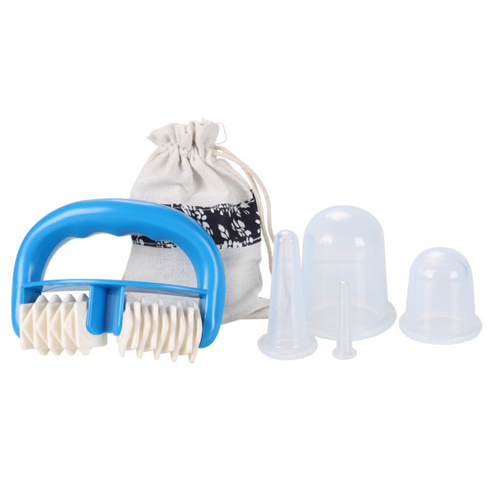 5 stk/sett silikon anti cellulitt kopp vakuum massasje kopper smertelindring kropp massasje rulle manuell sugekopp kopping terapi sett