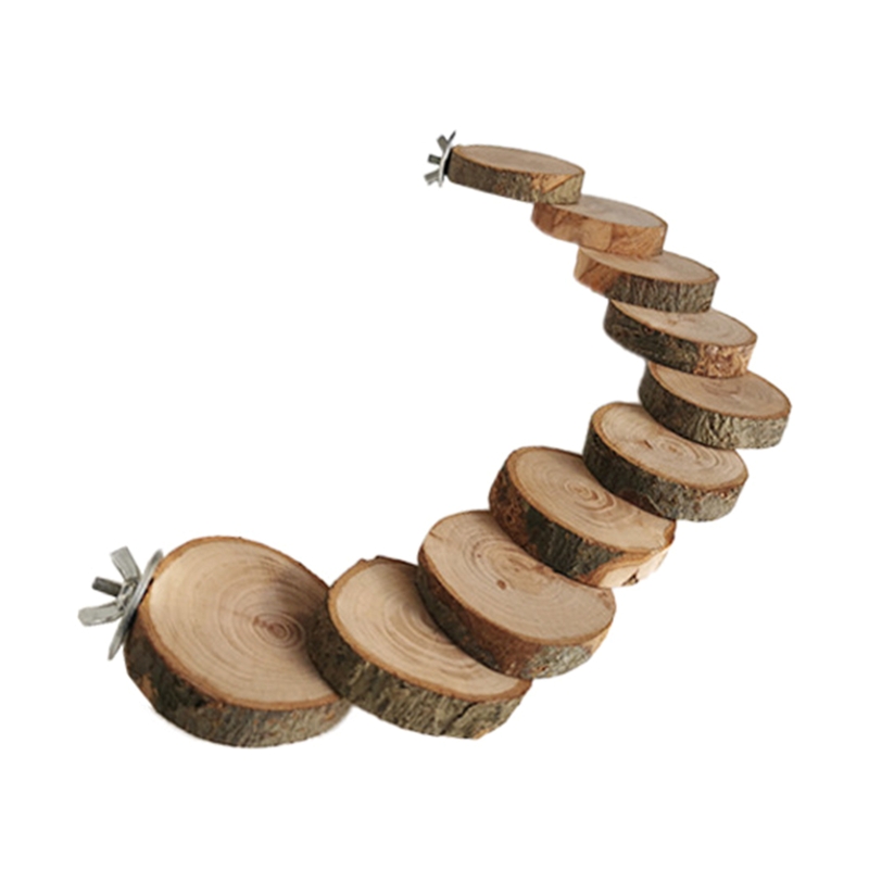 Image showcasing Hamster Ladder for Cage 10 Steps Wood Climbing Blo... – Vicedeal