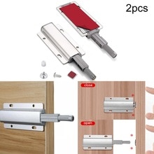 2Pcs Heavy Duty Metalen Push To Open Kast Vangsten Deur Stopt Keuken Onzichtbare Kast Trekt Kabinet Hardware