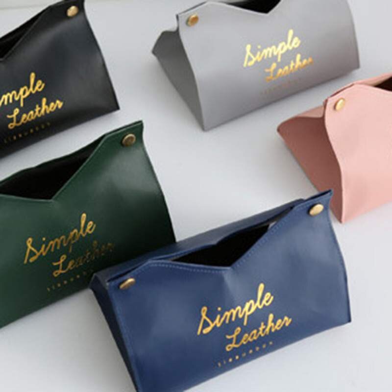 Moderne Toiletpapier Case Lederen Tissue Doos Tissues Houder Kantoor Auto Servet Dispenser Servet Papierrol Toiletpapier Case