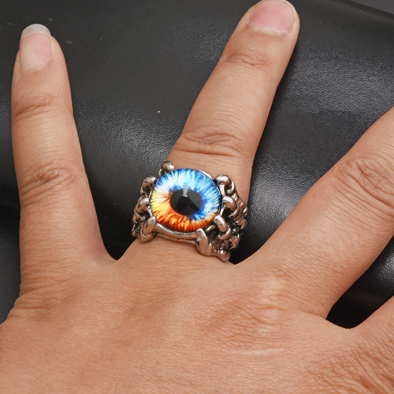 Anillos creativos de mal de ojo para hombres y mujeres, personalidad, estilo Punk, garra de ojos, anillo de dedo gótico, joyería, accesorios para Club nocturno