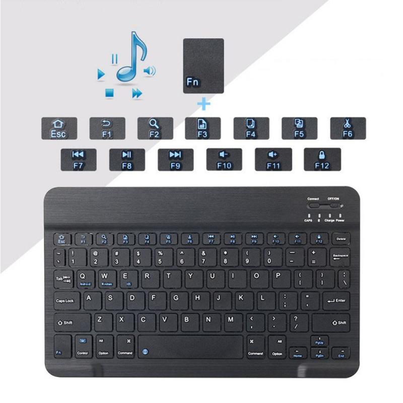 Mini Wireless Keyboard Bluetooth Keyboard For Ipad Phone Tablet Rubber Keycaps Rechargeable Keyboard For Android Ios Windows