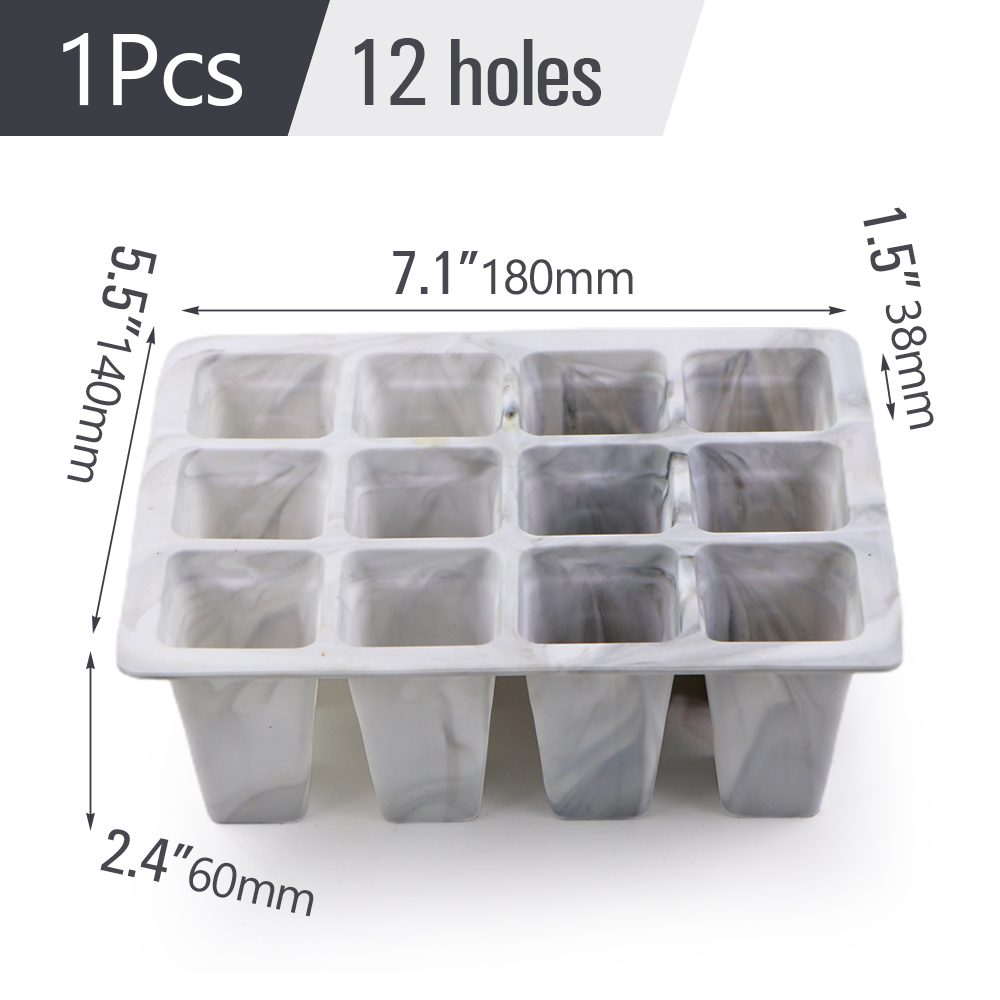 Plantes d'intérieur en silicone pour jardin, cadres de plantes, démarrage de l'escalade, pots de pépinière de semis, conteneur de propagation, boîte de culture de germination, 4 cellules, 6/12 cellules: WHITE