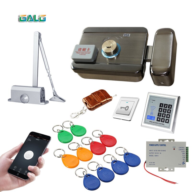 Automatic Door Closers Security System Keypad RFD Door Access Control System wifi Access Control RFID Reader Electronic Lock Kit
