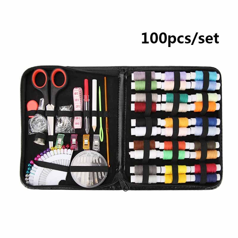 Sewing Kits Portable DIY Multi-function Sewing Box Set for Hand Knitting Quilting Stitching Embroidery Thread Sewing Accessories: I