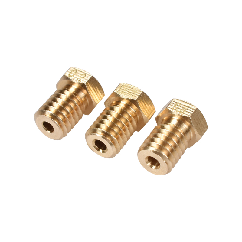 E3D V6&V5 J-Head Brass Nozzle 3D Printer Extruder Nozzles 0.2/0.25/0.3/0.4/0.5/0.6/0.8/1.0 mm For 1.75mm Filament Hotend