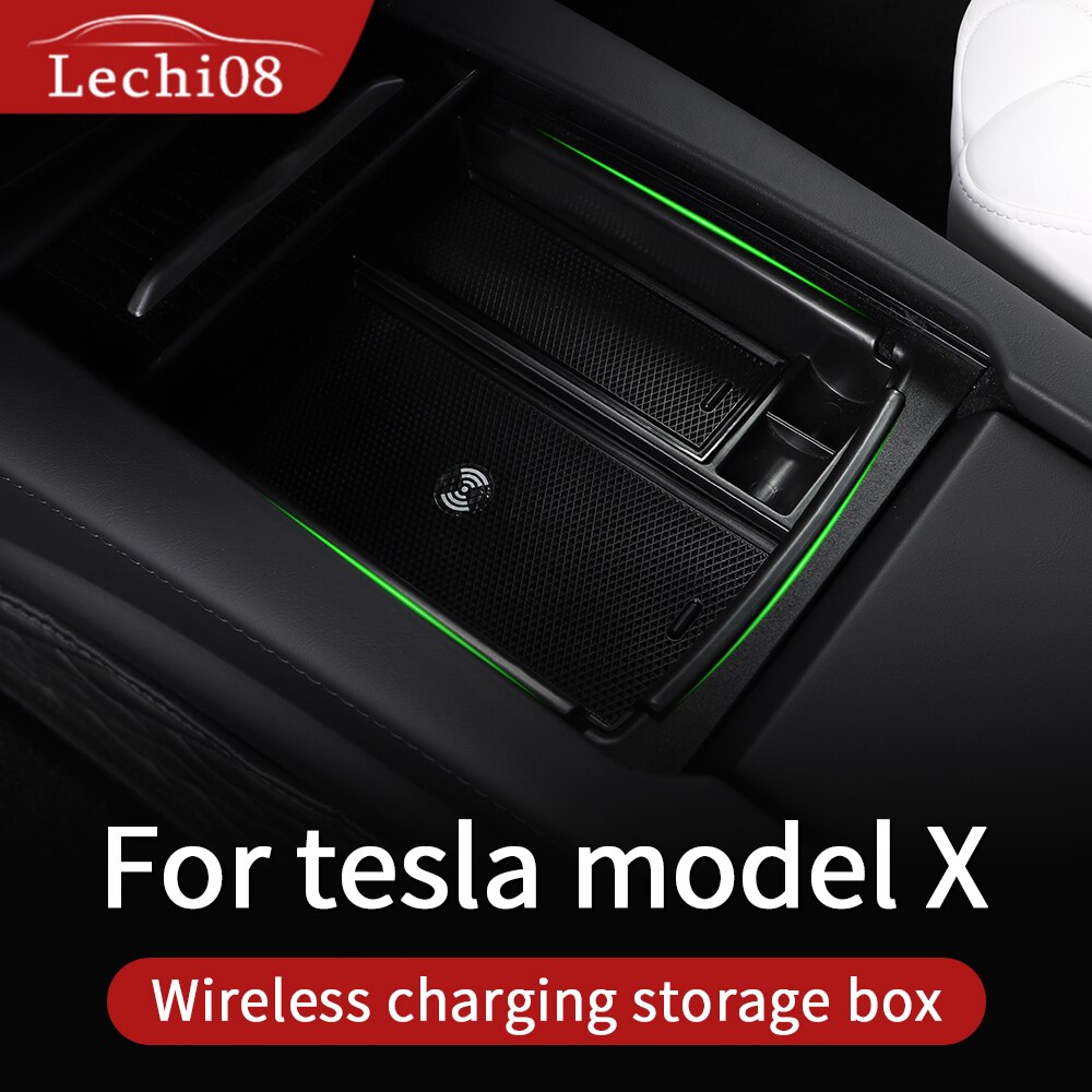Almacenamiento de carga inalámbrico para tesla model s accesorios tesla model x tesla model s accesorios interiores de coche tesla model s