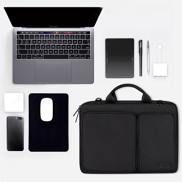 13.3/14.1/15.6inch Shoulder Laptop Briefcase Bag Men Women Shockproof Crossbody Travel Mouse Phone Electronic Document Pouch