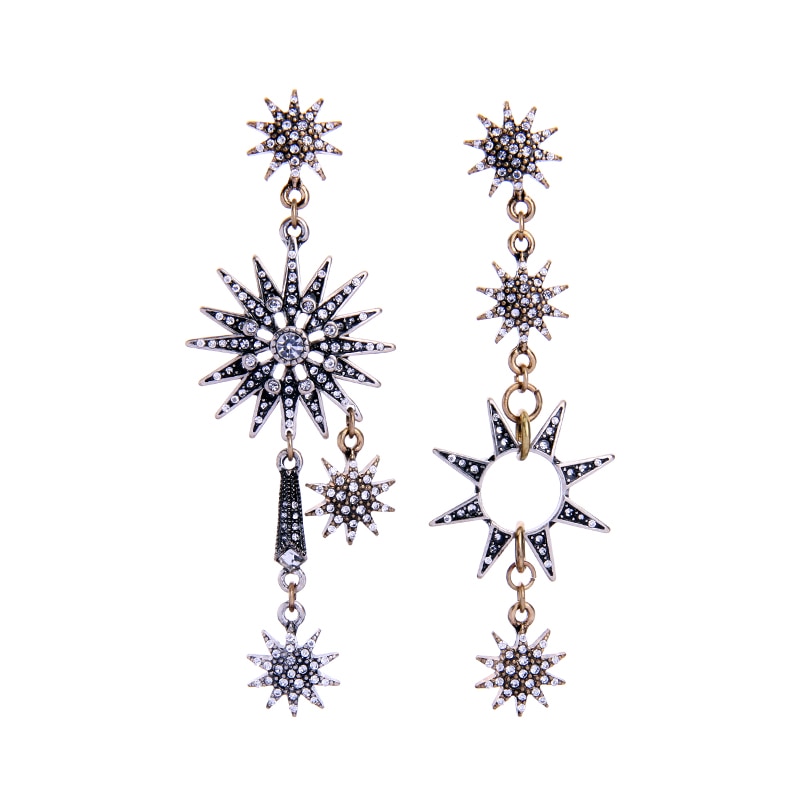 JOOLIM Jewelry Vintage Starburst Mismatching Earring Bulk Earring