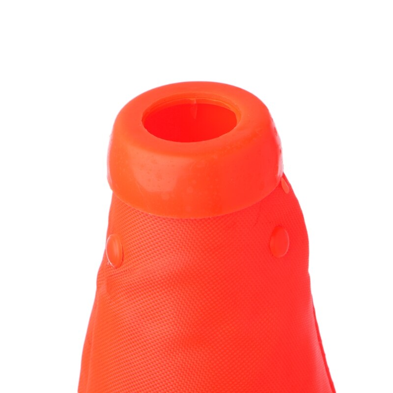 Señal de advertencia de seguridad vial plegable de 42cm, cono de tráfico, cinta reflectante naranja