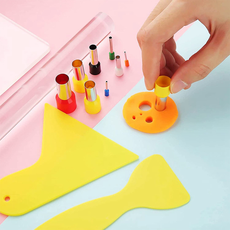 -61 Piece Polymer Clay Tools Set Modelling Tool Set, Polymer Clay Cutter Acrylic Clay Roller Set For DIY Clay Crafts