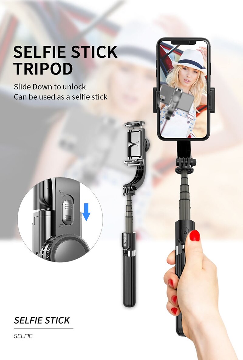 Anti-Shake Handheld Gimbal Selfie Stok 360 Selfie Stok Lange Selfi Stok De Selfie Stok Hond Mobiele Selfie Stok selfie