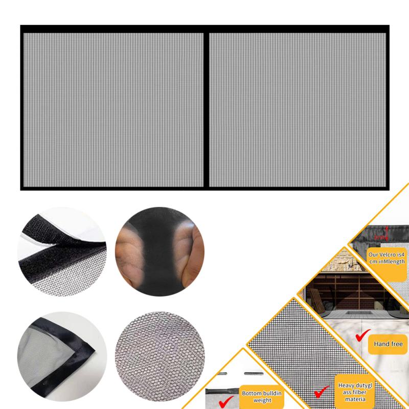 Moustiquaire de porte de Garage, Textile de maison, filet anti-insectes sans couture, facile à installer et à utiliser