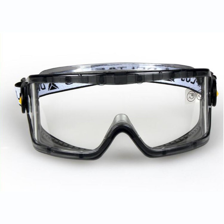 Deltaplus beskyttelsesbriller, der kører arbejdende beskyttelsesbriller anti-impact anti kemisk stænk lab labour anti-tåge briller: Gennemsigtig linse