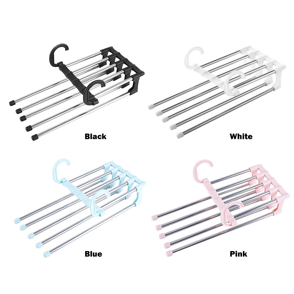 Clothesline Bathroom Clothes Dryer 5 in 1 Multi-functional Wardrobe Pant Rack Shelf Stainless Steel Clothes Hangers