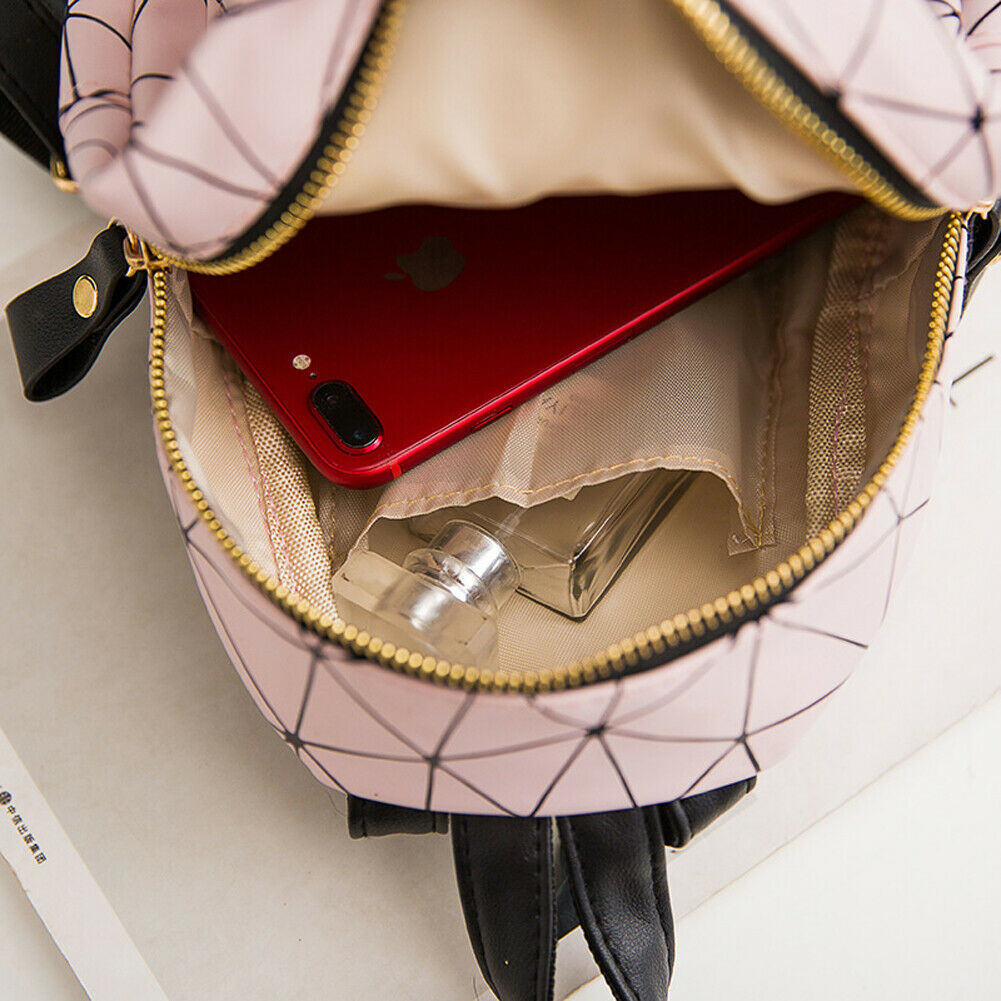 Frauen rucksack mini tasche diamant form PU leder schule tasche canta schulter tasche