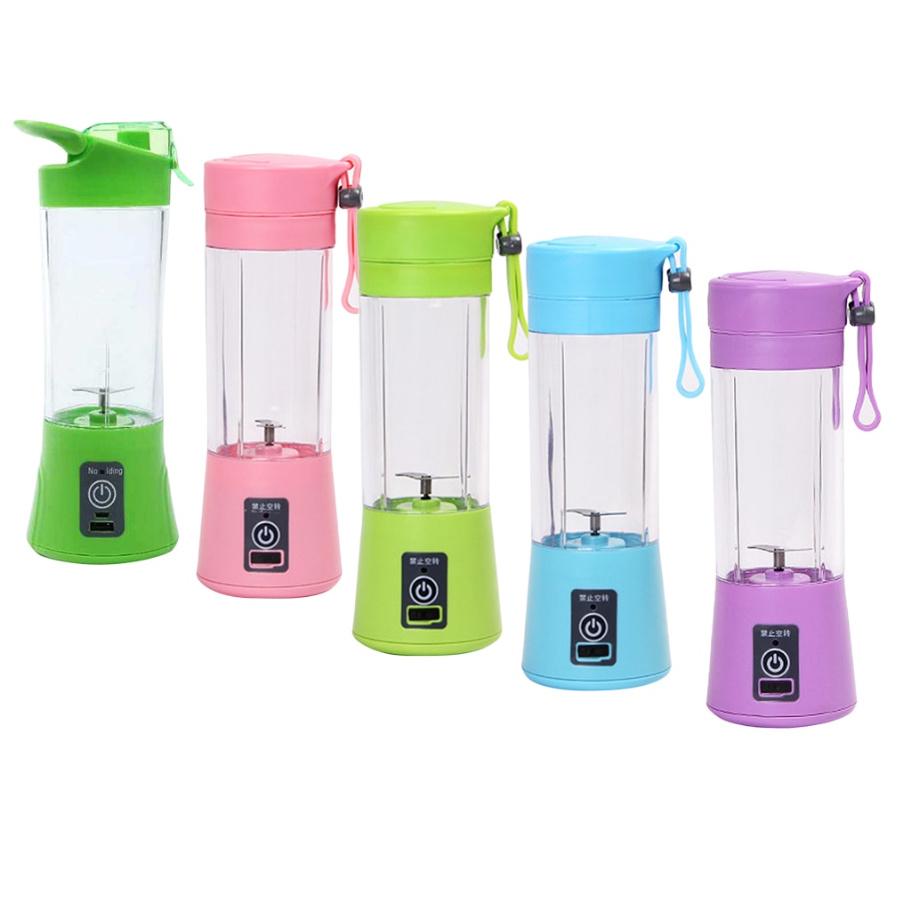 Draagbare Blender Elektrische Juicer Cup Fruit Smoothie Baby Voedsel Mengen Machine 400Ml 6 Modellen Beschikbaar