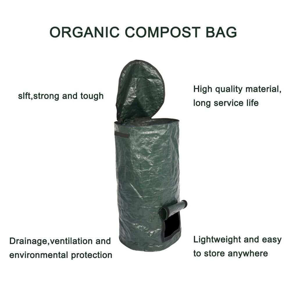 Organisk affald køkkenhave kompostpose miljømæssig pe klud planter køkkenaffald bortskaffelse organisk kompostpose