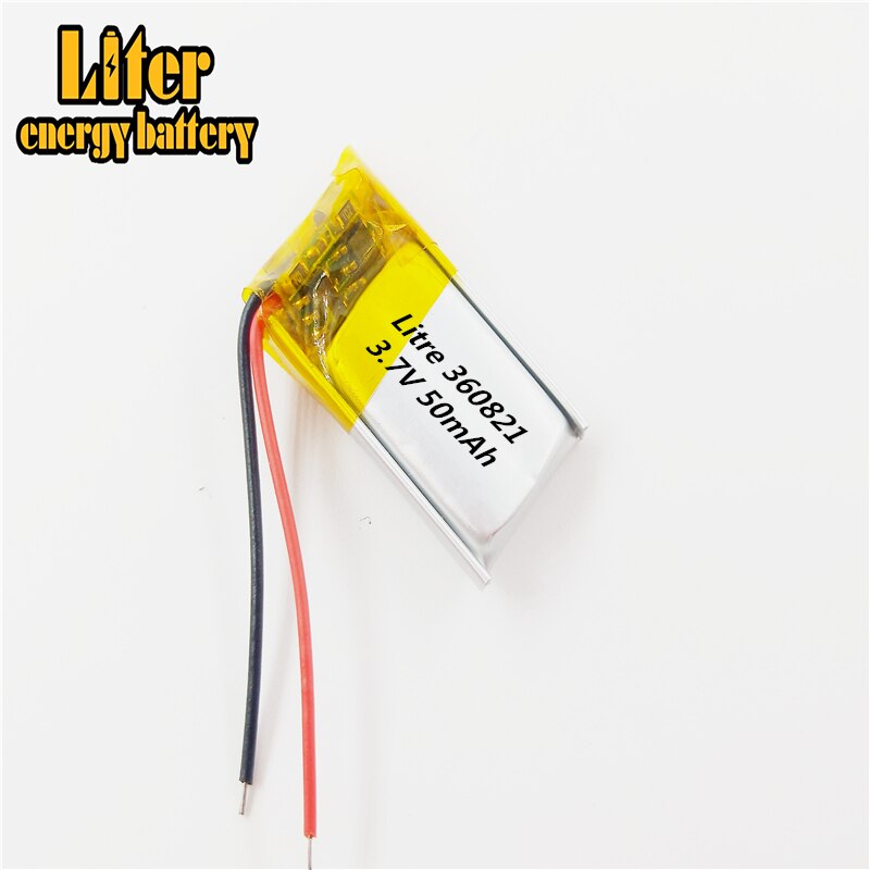 351020 3.7v 360821 50mAh Lithium polymère LiPo batterie Rechargeable li ion li-polymère pour bricolage Mp, tête de connexion 1.25A/B