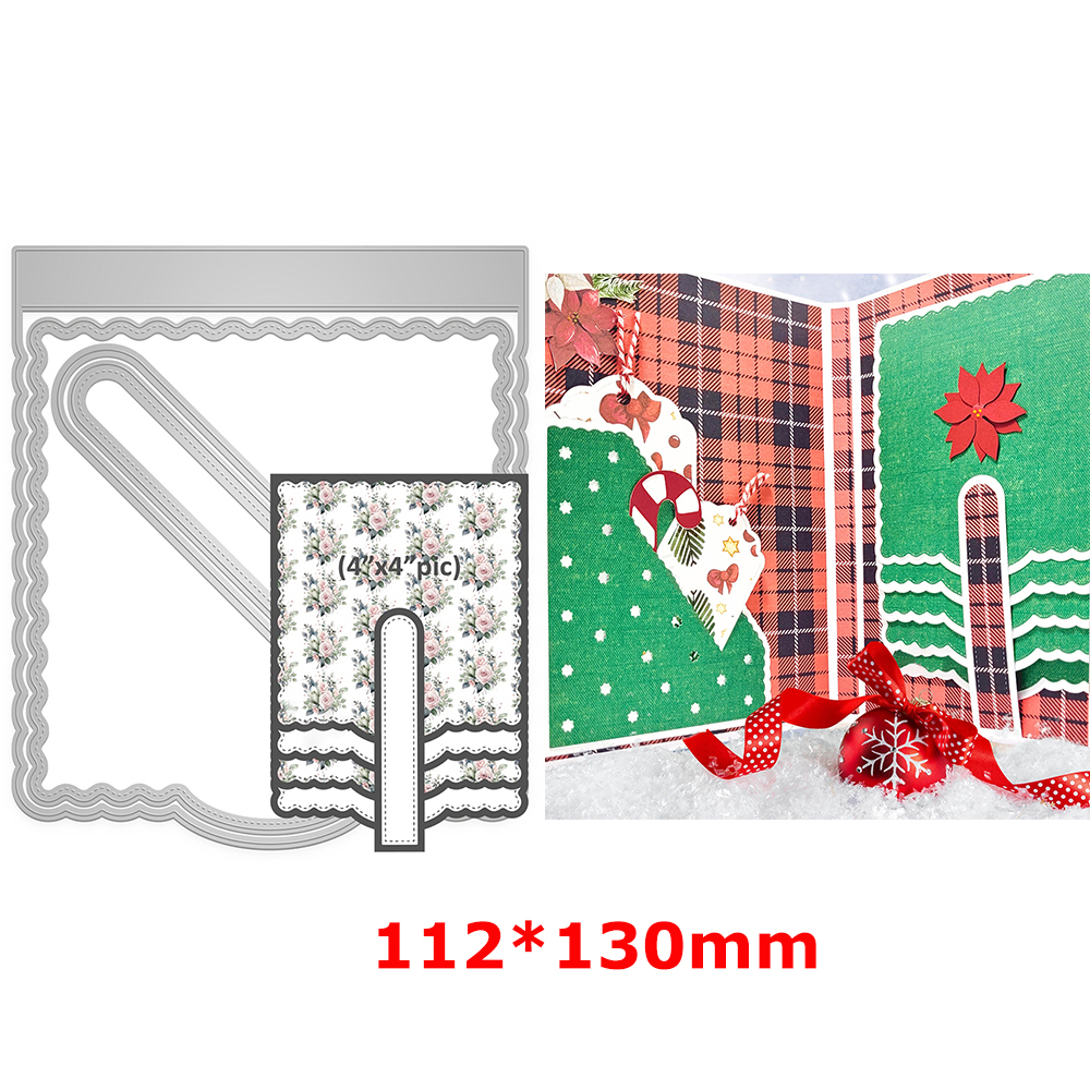 Metal Cutting Dies Pull-out Corner Pocket Slot Edge Frame for DIY Scrapbooking Album Decorative Paper Card Die Making Template: MULTI